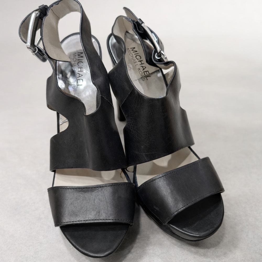 Michael Kors Black Open-Toe Heels